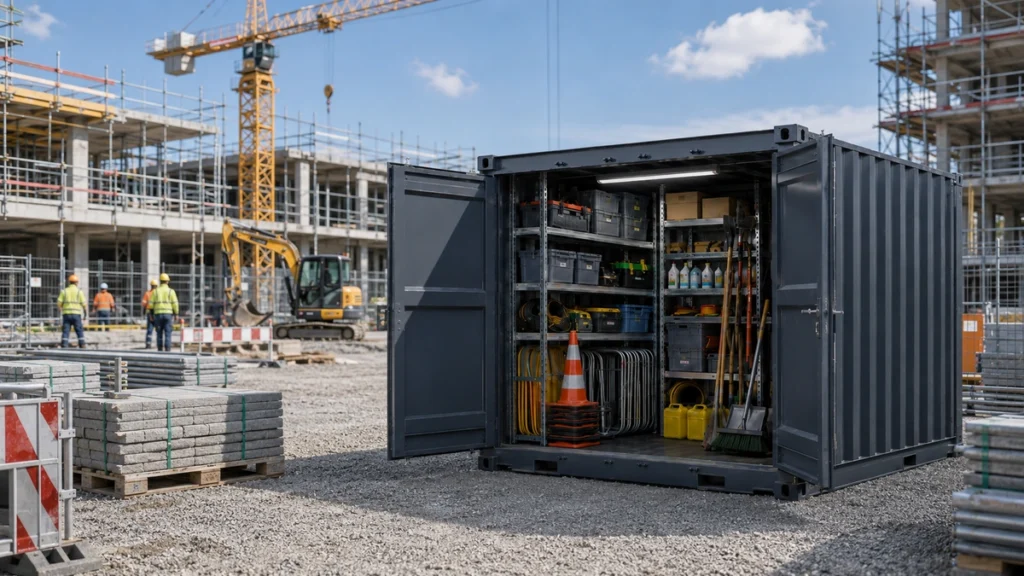 Containerlösung für Baustellenlogistik und mobile Lagerflächen